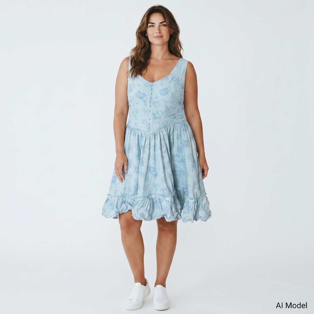 Torrid Alice Through the Looking Glass Dress Womens 26 Blue Disneybound Corset